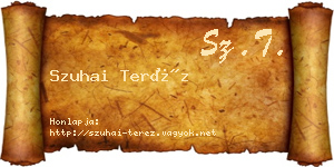 Szuhai Teréz névjegykártya