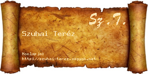 Szuhai Teréz névjegykártya